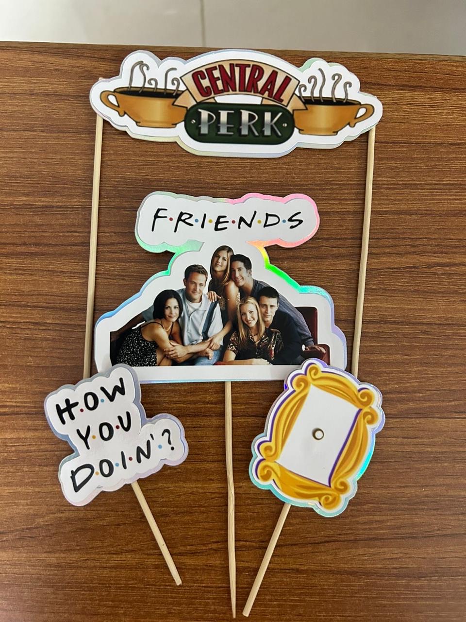 Friends TV show Central Perk themed cake topper set